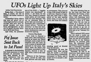 1973 UFOs Light Up Italy's Skies